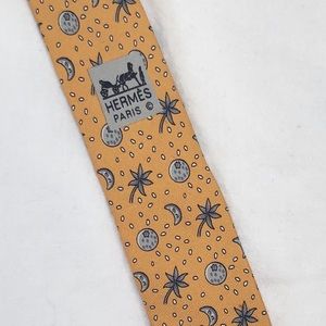 Hermes Orange Tie